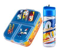 Sonic The Hedgehog Fiambrera Infantil con Compartimentos y Botella de Agua