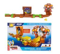 SONIC THE HEDGEHOG Go Go Racers Deluxe Playset con Figura de Super Sonic Diecast, combina con el Juego Sonic Adventure y Knuckles Adventure Playset