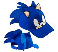 Sonic The Hedgehog Gorra Niño con Orejas 3D Gorra Sonic Sombrero Sol Niños Proteccion Solar Playa Verano Accessorios Oficial Divertidos Talla Unica Azul