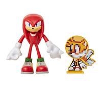 SONIC The Hedgehog - Jakks Knuckles Action 400534 - Figura de Juguete (10 cm, con Disco Giratorio, diseño de Onda 1, Color Rojo