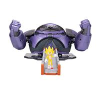 Sonic The Hedgehog - Juego de Mesa Set de Batalla Eggman y Figura Exclusiva Super Sonic de 6 cm - El Set de Batalla Tiene Mecanismos Interactivos - Juguete para Mayores de 3 Años