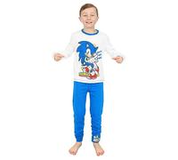 Sonic The Hedgehog Let's Do This Long Gamer - Pijama de algodón para niño, color blanco, blanco, 7-8 Years