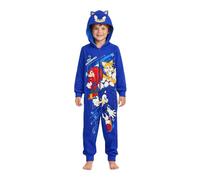 Sonic The Hedgehog, Mameluco con capucha para niños o niñas, pijama todo en uno, Sonic, cola o nudillos, edad de 4 a 14 años