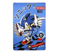 Sonic The Hedgehog Manta, Diseño Sonic el Erizo Manta, Manta de Sofá Cama, Forro Polar Suave y Cálida, Regalo para Niños y Adolescentes, 100 x 150 CM