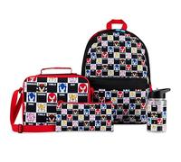 Sonic The Hedgehog Mochila Escolar Set de 4 Piezas con Botella Agua Estuche Niño Bolsa Almuerzo Shadow Knuckles Material Escolar