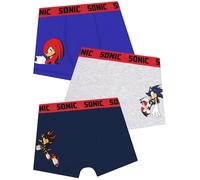 Sonic The Hedgehog Pack de 3 Boxers Niño, Ropa Interior Infantil con Sonic, Knuckles y Shadow 11-12 Años