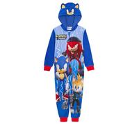 Sonic The Hedgehog Pijama Capucha, Todo en uno, para niños, de Forro Polar, Tails y Knuckles.