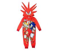 Sonic The Hedgehog, Pijama con capucha para niños o niñas, edad 4-14 años, Knuckles, 9-10 Años