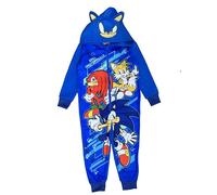 Sonic The Hedgehog, Pijama todo en uno con capucha para niños o niñas, de 4 a 14 años, Sonic, 13-14 Años
