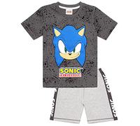 Sonic The Hedgehog Pijamas Niños Personajes Jamer Camisa Bermudas PJS Set 9-10 años