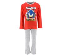 Sonic The Hedgehog Pijamas para Niño, Camiseta y Pantalon Largo Conjunto 2 Piezas para Niño, Diseño Sonic Pijama Algodon Suave Rojo, Regalo Pijama para Niños (FR/ES, Edad, 4 años, Regular, Rojo)