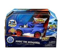 Sonic The Hedgehog Radio Control Coche + Turbo Impulsar Botón Remoto Nuevo
