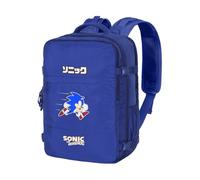 Sonic The Hedgehog - Sega Action-Mochila Mercury Viaje Cabina Avión 40x20x25cm, Azul, Capacidad 20 L