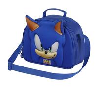 Sonic The Hedgehog - SEGA, Bolsa Portamerienda 3D, 25.5 x 20 cm, Azul Face