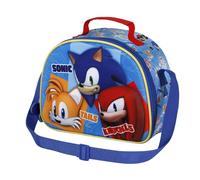 Sonic The Hedgehog - SEGA, Bolsa Portamerienda 3D, 25.5 x 20 cm, Azul Trio