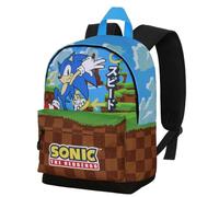 Sonic The Hedgehog - SEGA Greenhill-Mochila Pequeña HS FAN, Multicolor, 25 x 35 cm, Capacidad 12 L