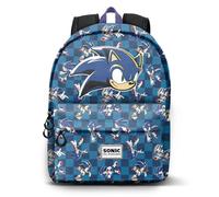 Sonic The Hedgehog - SEGA Sega-Sonic Action-Mochila HS Plus, Azul, 30 x 44 cm, Capacidad 23 L