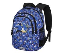 Sonic The Hedgehog - SEGA Sega-Sonic Action-Mochila Running Plus, Azul, 34 x 46 cm, Capacidad 32 L