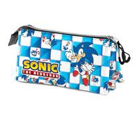 Karactermania – Portatodo Sonic The Hedgehog Sega-Sonic Blue Lay Triple FAN 2.0 Azul 23 x 11 cm