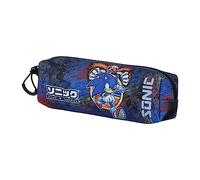 Sonic The Hedgehog - SEGA Sega-Sonic Checkpoint-Estuche Portatodo Cuadrado FAN 2.0, Azul, 21 x 8 cm