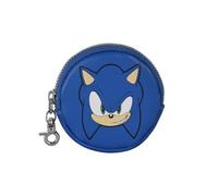 Sonic The Hedgehog - SEGA Sega-Sonic Face-Monedero Cookie, Azul, 8.7 x 8.7 cm