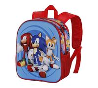 Sonic The Hedgehog - SEGA Sega-Sonic Friends-Mochila 3D Pequeña, Azul, 26 x 31 cm, Capacidad 8.5 L