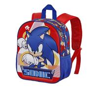 Sonic The Hedgehog - SEGA Sega-Sonic Game-Mochila 3D Pequeña, Azul, 26 x 31 cm, Capacidad 8.5 L