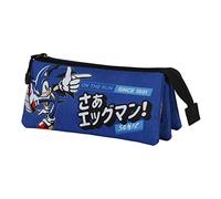 Sonic The Hedgehog - SEGA Sega-Sonic On the Run-Portatodo Triple FAN 2.0, Azul, 23 x 11 cm