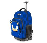 Sonic The Hedgehog - SEGA Sega-Sonic Sight-Mochila Trolley GTS Fan, Azul, 32 x 47 cm, Capacidad 39 L