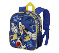 Sonic The Hedgehog - SEGA Sega-Sonic Step-Mochila 3D Pequeña, Azul, 26 x 31 cm, Capacidad 8.5 L