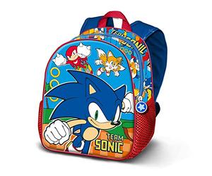 Sonic The Hedgehog - SEGA Sega-Sonic Team-Mochila Basic, Azul, 31 x 39 cm, Capacidad 18.2 L
