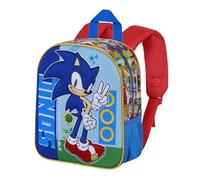 Sonic The Hedgehog - SEGA Unstoppable-Mochila 3D Elite, Azul, 25 x 30 cm, Capacidad 7 L