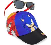 Sonic The Hedgehog Set Gorra y Gafas de Sol Niño 4-10 Años, Gorra Infantil Verano con UV400, Accesorios de Viaje, Regalo para Niños (Multi Sonic)