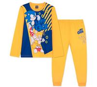 Sonic The Hedgehog Shadow Pijama Niño Invierno de Manga Larga, Ropa de Dormir Pijama Chico de 2 Piezas - Regalos para Niños (Amarillo Sonic/Tails, 6-7 Años)