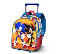 Sonic The Hedgehog Shadow-Small 3D Mochila con ruedas, multicolor, 26 x 34 cm, capacidad 7 L