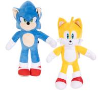 Sonic the Hedgehog Sonic 3 Movie Plush Sonic & Tails Figuras de juguetes de peluche de 9 pulgadas-Juego de figuras de juguete para peluches de pe