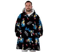 Sonic The Hedgehog Sudadera con capucha negra para hombre | Experimenta la máxima comodidad en este Sonic VUddie | Una talla para todos | Da rienda suelta a acogedoras aventuras con Sonic