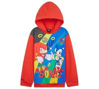 Sonic The Hedgehog Sudadera con Capucha para Niño y Adolescente, Sudadera Suave y Cómoda, Shadow Knuckles Tails Regalos Niños (Rojo/Multi, 7-8 Años)