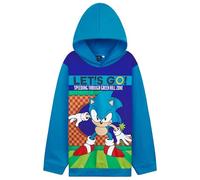 Sonic The Hedgehog Sudadera con Capucha para Niño y Adolescente, Sudadera Suave y Cómoda, Shadow Knuckles Tails Regalos Niños (Azul/Multi, 9-10 Años)
