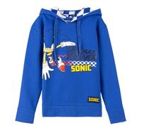 Sonic The Hedgehog Sudadera para Niño, Sueter Diseño Sonic el Erizo Sudadera con Capucha Niños, Sudadera Textil Suave Azul, Regalo para Adolescentes, Talla 12 Años