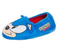 Sonic The Hedgehog Zapatillas para niños o niñas, Kids Sega 3D Ears Character Slip On Mules Warm Lined House Shoes, Azul, Talla 13 UK, 32 EU