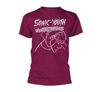 Sonic Youth Camiseta unisex para adultos Confusion Is Sex, rojo (Maroon), L