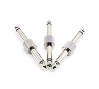 SONICAKE Accesorios para guitarra o bajo 1/4 pulgada 6.35 mm Macho a macho Efectos Pedalboard Conector recto Pedal Conector (3PCS)