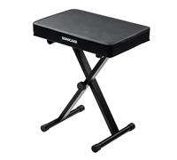 SONICAKE Banco de Piano Ajustable, Taburete para Teclado con Cojín Grueso de 6 cm, Plegable y Portátil para Piano, Órgano, Sintetizador Negro
