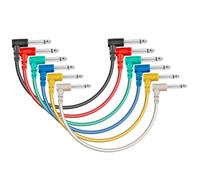 SONICAKE Cable Patch para Guitarra 20cm Cables Jack para Pedales Guitarra 6.35mm Cable Pedalera Patch Instrumento Patch Alambre