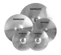 SONICAKE Juego de platillos 14" HiHat+16" Crash+18" Crash+20" Ride Cymbal Set Aleación 5 piezas