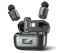 SONICAKE Mini Micrófono Inalámbrico Solapa 2,4GHz Transmisión Señal