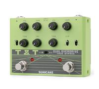 SONICAKE Overdrive Pedal para Guitarra Doble Canal Analógico 20+ Combinaciones de Tonos 3 Modos EQ True Bypass QDS-07