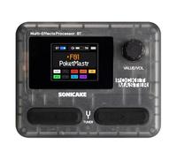 SONICAKE Pedal de guitarra multiefectos 9 Módulos de efectos 100 Presets 20 Amp/Cab Procesador de efectos para guitarra OTG USB Interfaz de audio BT con APP Pocket Master (Negro Transparente)