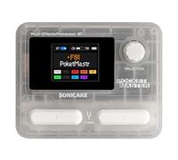 SONICAKE Pedal de guitarra multiefectos 9 Módulos de efectos 100 Presets 20 Amp/Cab Procesador de efectos para guitarra OTG USB Interfaz de audio BT con APP Pocket Master (Blanco Transparente)